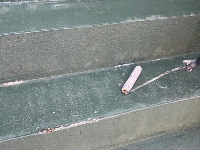 明石市の階段防水塗装